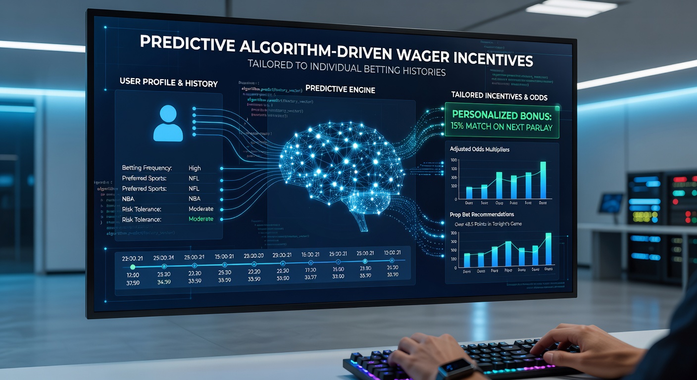 Sports betting dashboard illustrating personalised wager suggestions generated by algorithmic analysis