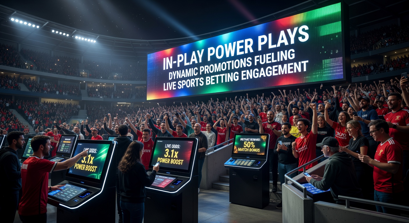 Close-up of a mobile betting app screen during a live tennis match, showing dynamic odds boosts and power play promotions popping up in real-time