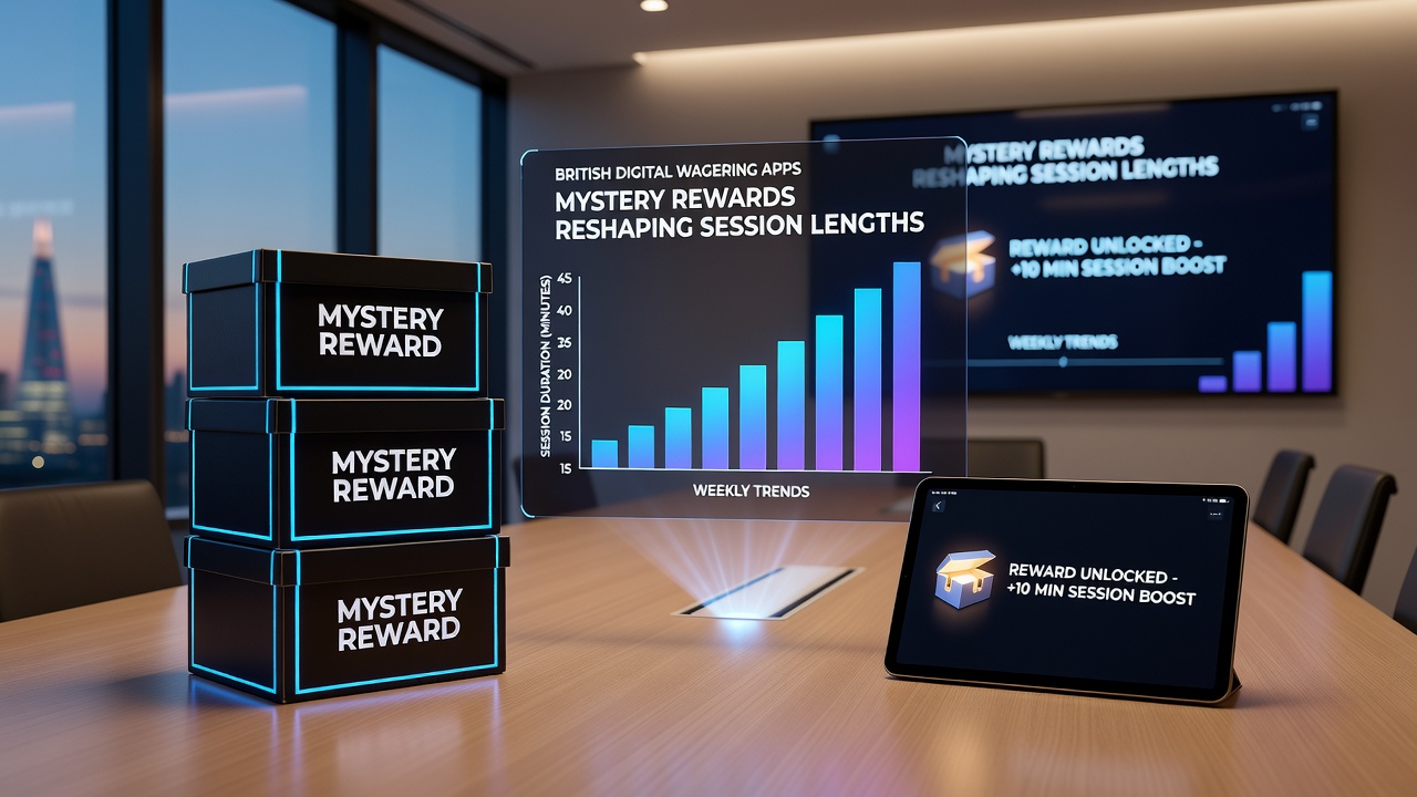 Graph showing session length increases on British wagering apps after mystery crate implementation