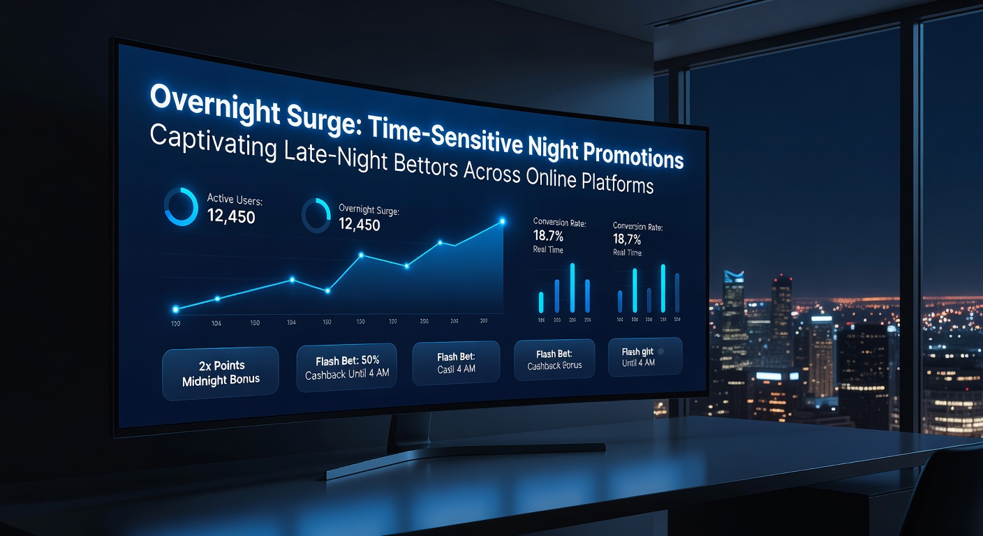 Graph depicting overnight betting spikes with overlaid promotion timers and global user maps highlighting peak late-night activity