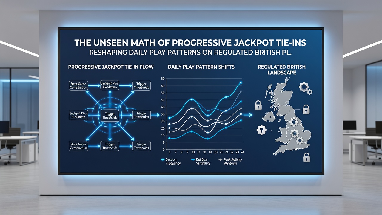 Chart showing daily login patterns before and after progressive jackpot tie-in implementations on UK platforms